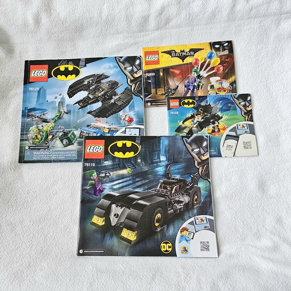 4 LEGO Batman Vehicles Instruction Manual Booklets